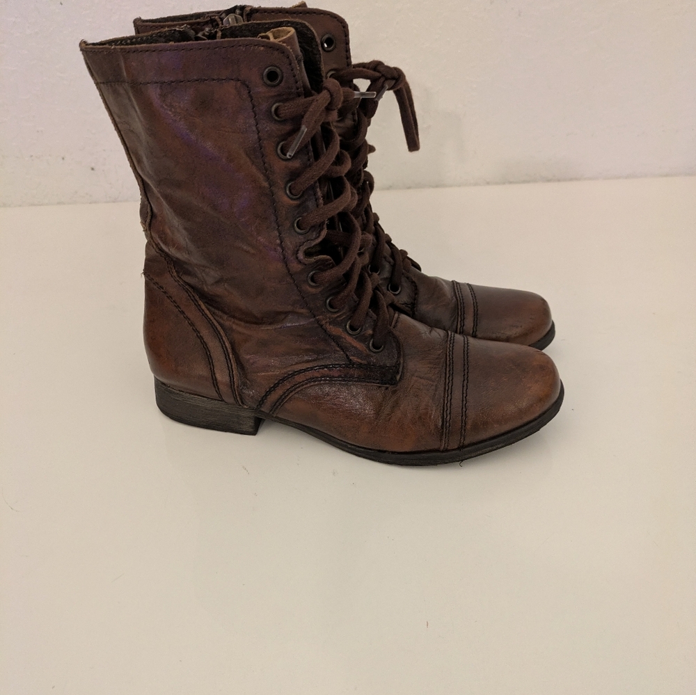 Steve Madden Troopa Brown Cobat Boots - Picture 4 of 4